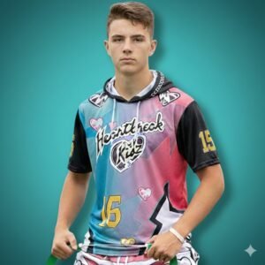 Short Sleeve Drifit Hoodie with Sewn-on Numbers