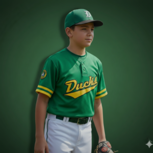 Pullover Baseball Jersey with Sewn-on Numbers